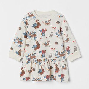 H&M Child's Woodland Creature Sweatshirt Dress